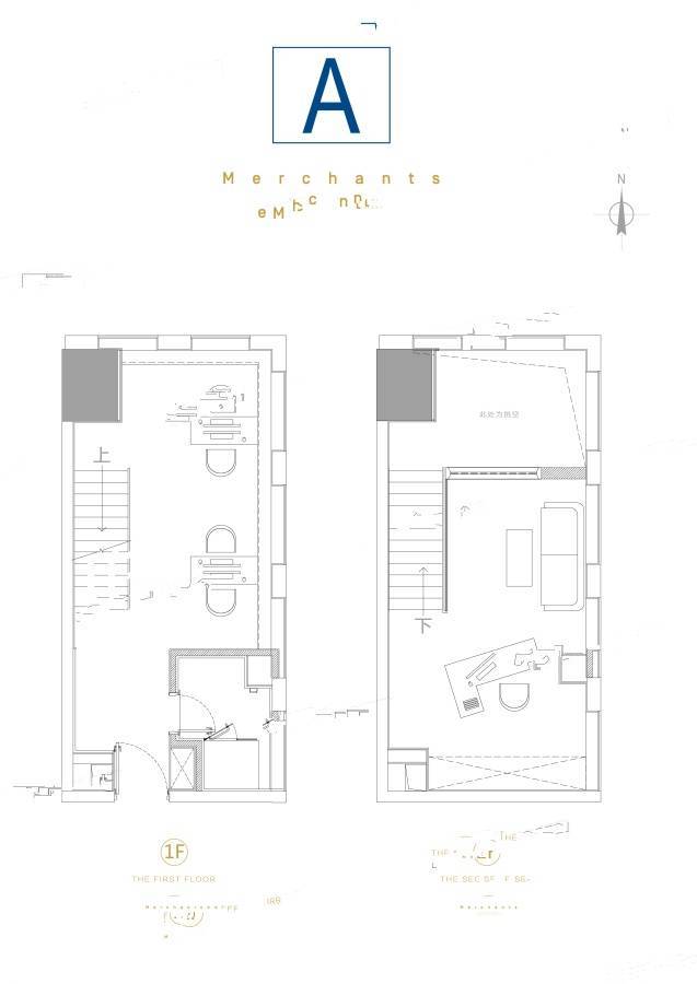 招商城市主场1室1厅1卫49.5㎡户型图