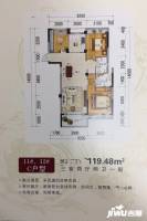 楚天世纪城3室2厅2卫119.5㎡户型图