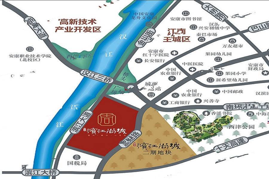 滨江尚城位置交通图