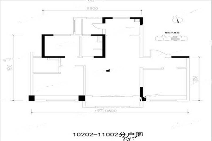 碧桂园凤凰城3室2厅2卫119㎡户型图