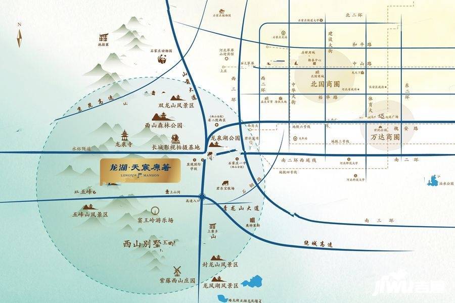 龙湖天宸原著位置交通图图片