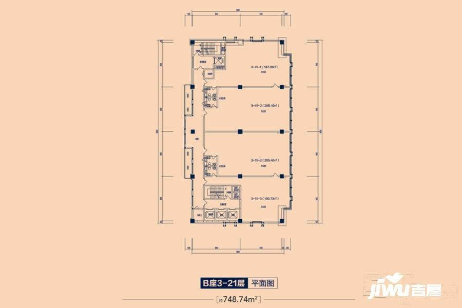 东胜紫御公园广场普通住宅748.7㎡户型图