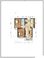 海龙湾2室2厅1卫92.5㎡户型图
