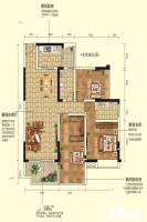 天福剑江半岛3室2厅2卫112.1㎡户型图
