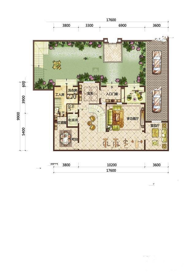 深高速茵特拉根小镇1室3厅1卫280㎡户型图