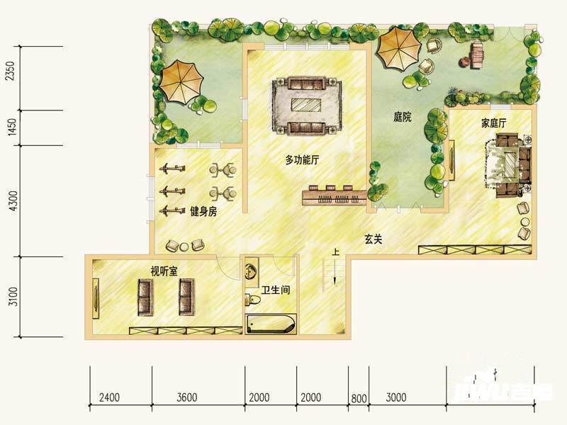 中铁国际生态城2室2厅1卫116.2㎡户型图