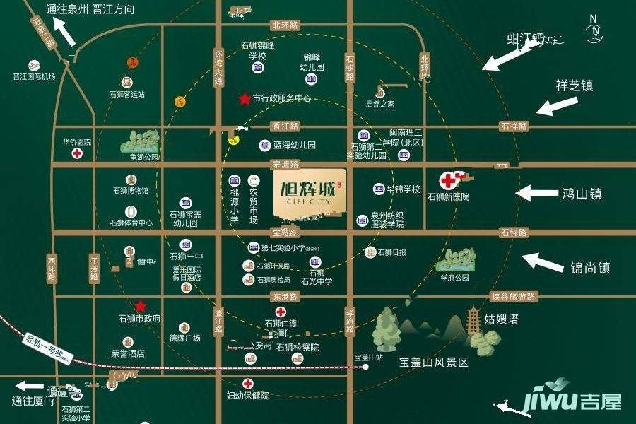 石狮旭辉城位置交通图