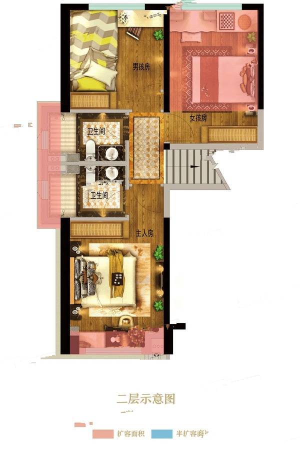 石狮碧桂园4室2厅3卫125㎡户型图