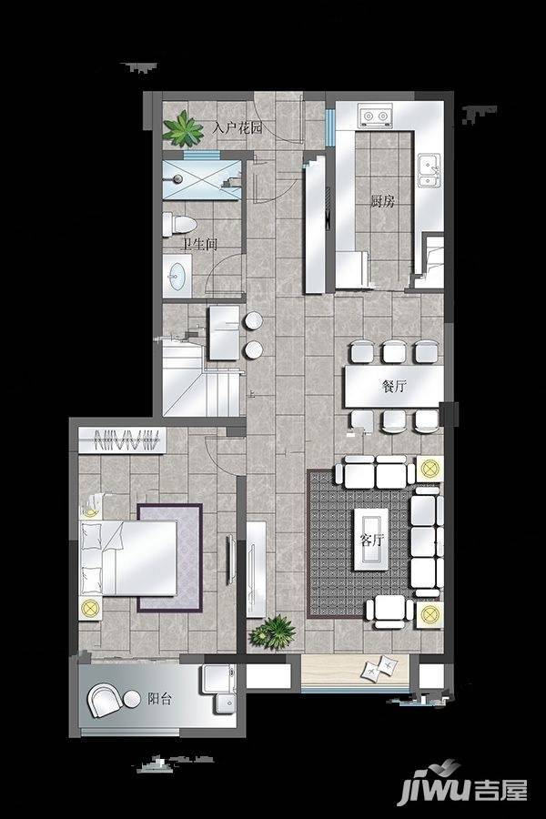 中航上城4室2厅3卫130㎡户型图