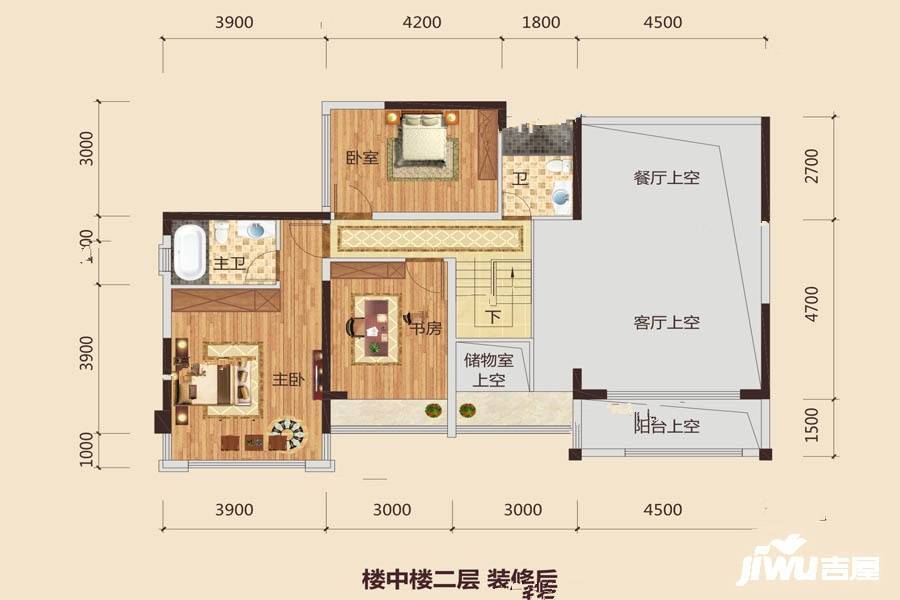 路桥锦绣国际3室2厅4卫200.2㎡户型图