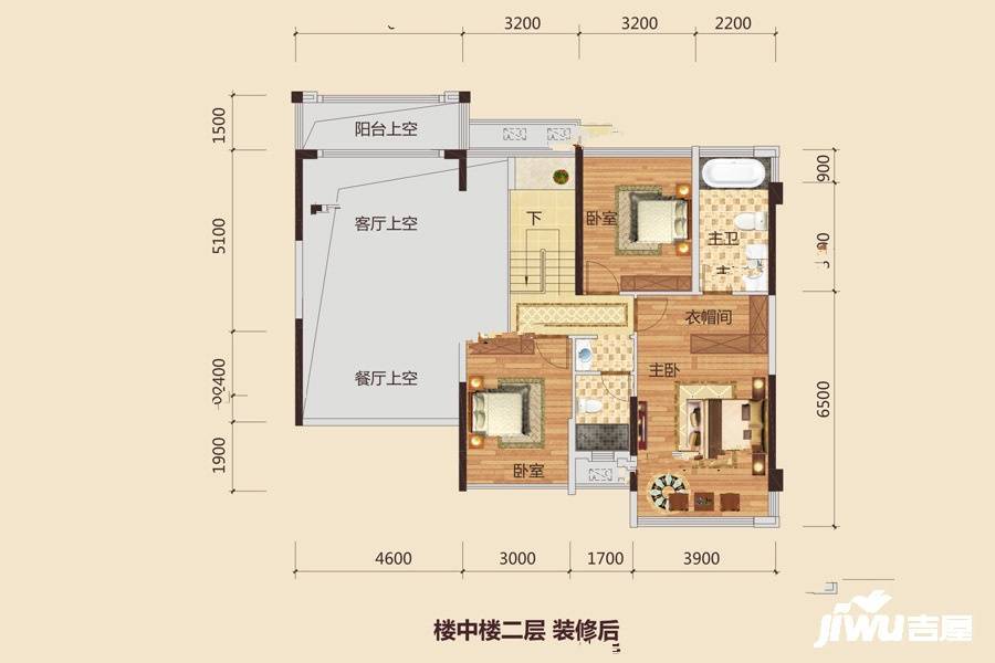 路桥锦绣国际4室2厅4卫204.6㎡户型图