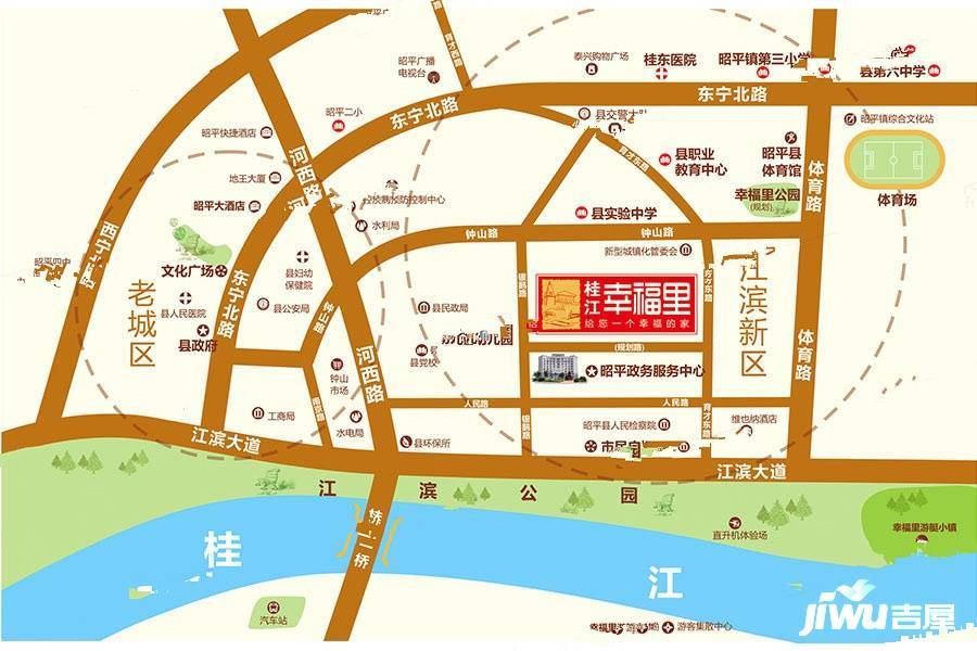 桂江幸福里位置交通图