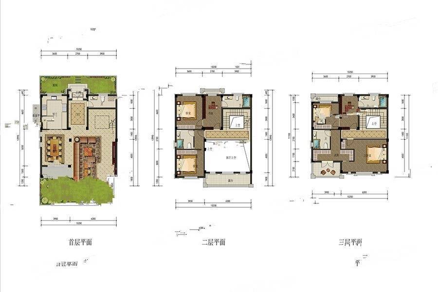 龙山和枫雅园6室3厅5卫303㎡户型图