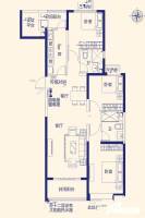御景湾3室2厅2卫137㎡户型图