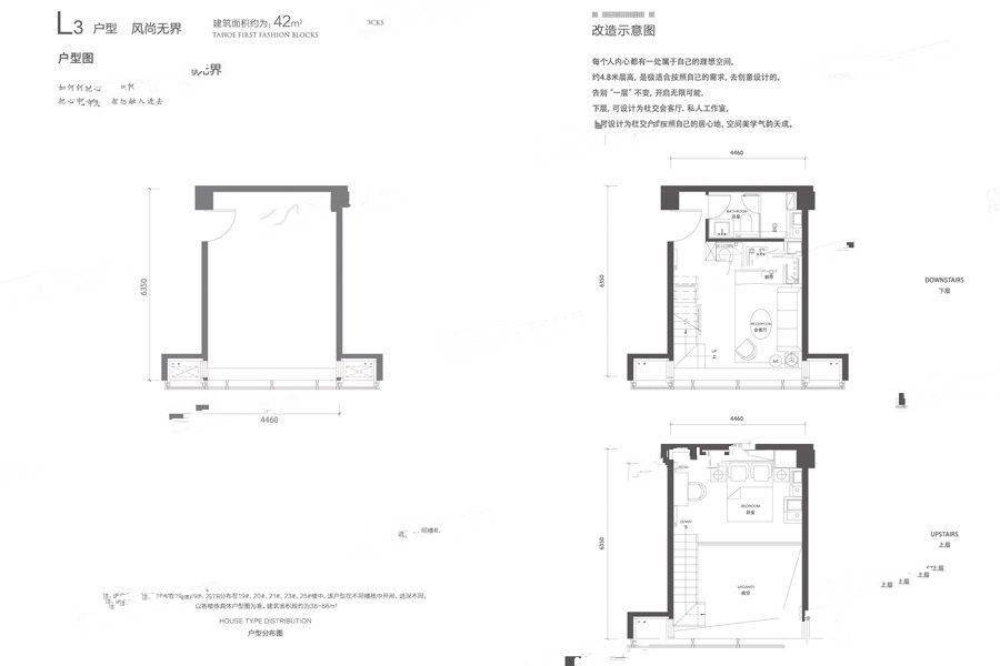 泰禾金尊府普通住宅42㎡户型图