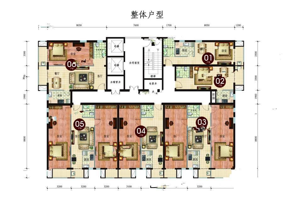 智诚御河骏景D区普通住宅47.7㎡户型图