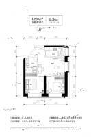 太原广场2室2厅1卫84㎡户型图