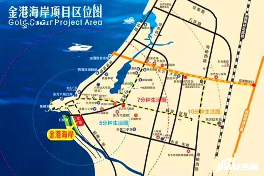 金港海岸位置交通图1