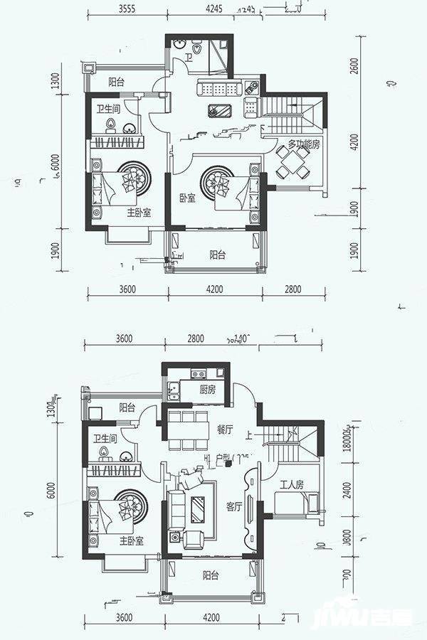 粤泰滨江花园5室3厅3卫178.7㎡户型图