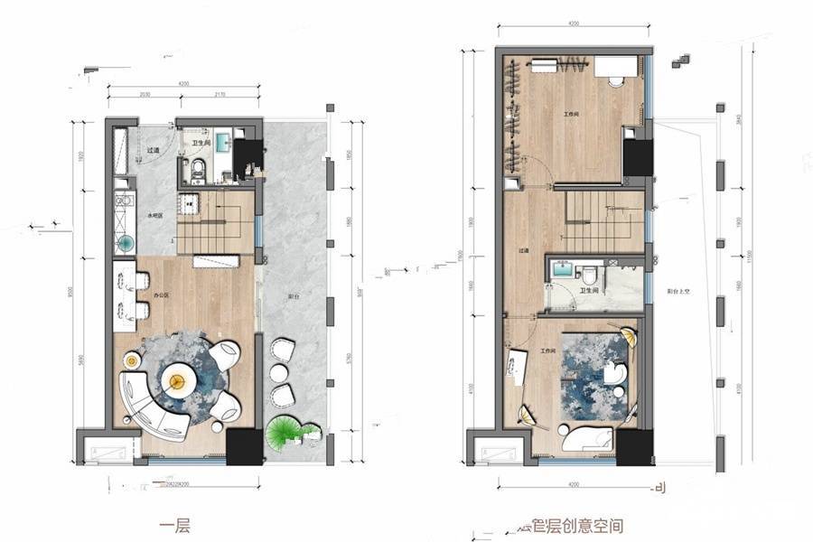 北辰府普通住宅67㎡户型图