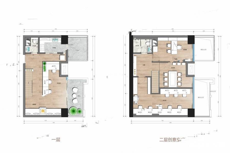 北辰府普通住宅74㎡户型图