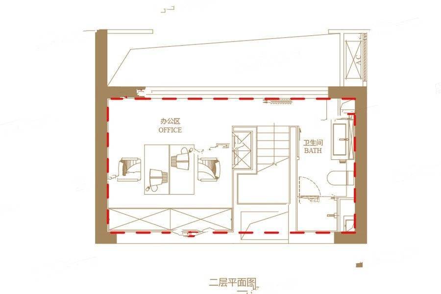 融创金成海口壹號普通住宅44.5㎡户型图