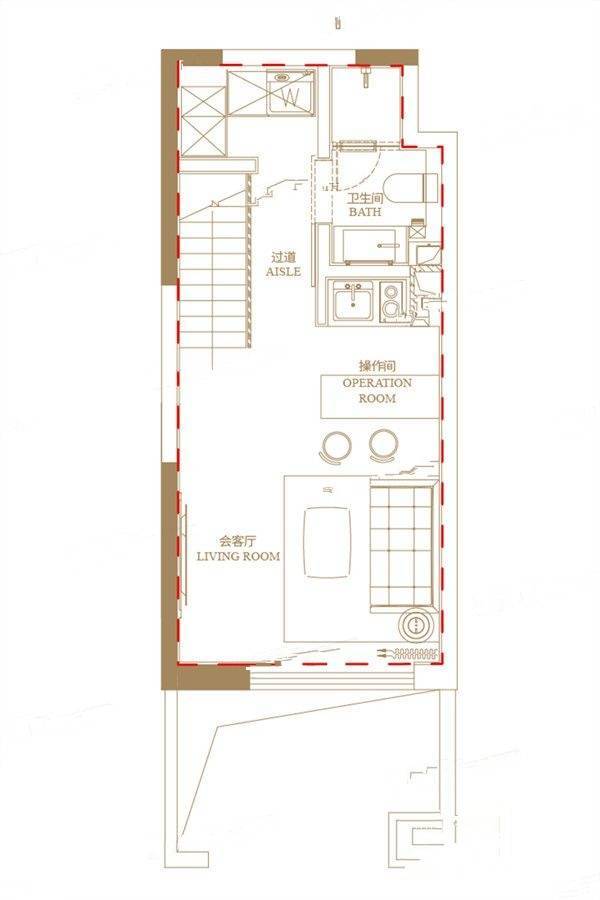 融创金成海口壹號普通住宅47㎡户型图