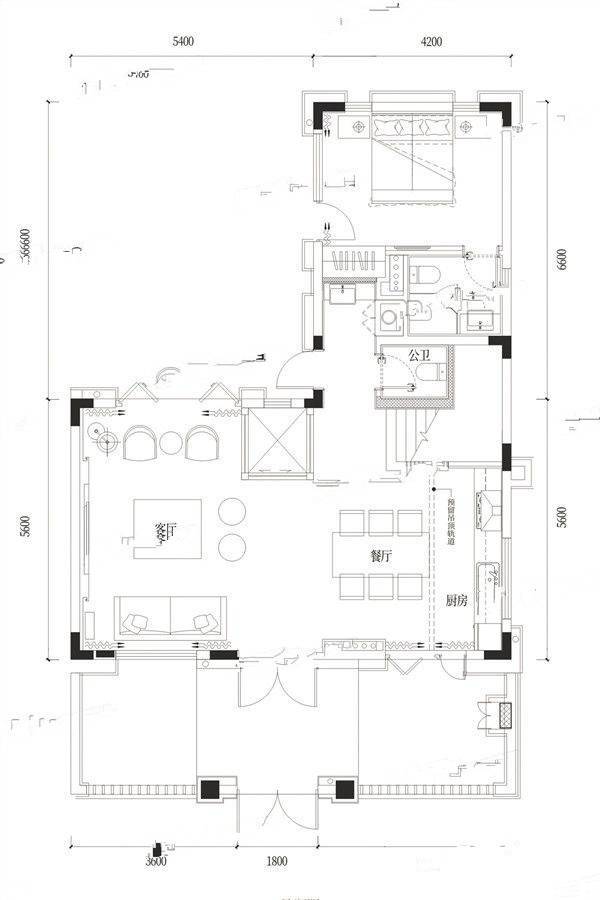 官塘水院4室2厅5卫177㎡户型图