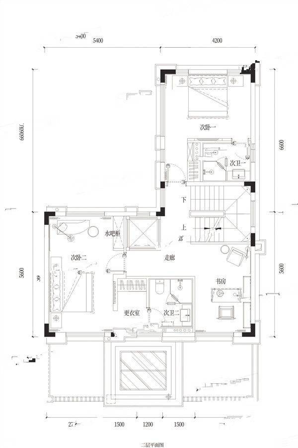 官塘水院4室2厅5卫211㎡户型图