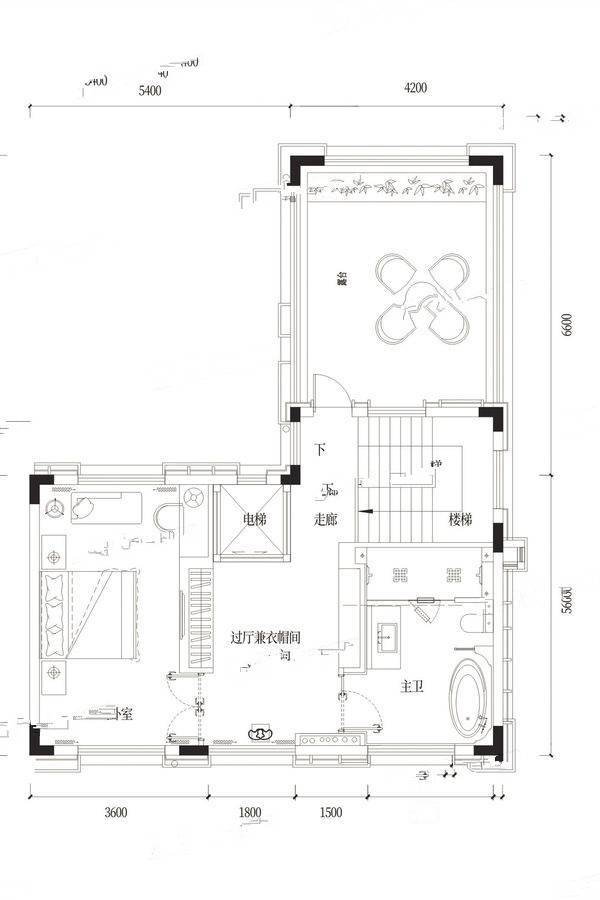 官塘水院4室2厅5卫211㎡户型图