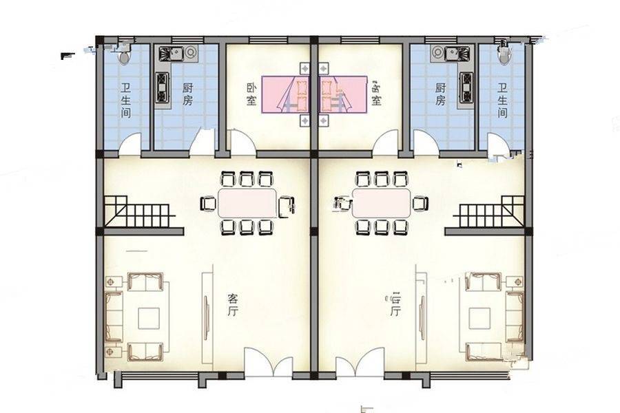 正恒温泉养生府6室2厅3卫260㎡户型图