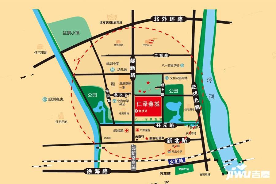 仁泽鑫城位置交通图图片