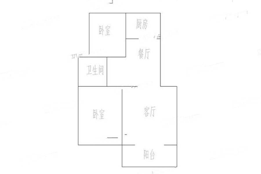 东方锦城3室2厅1卫115㎡户型图