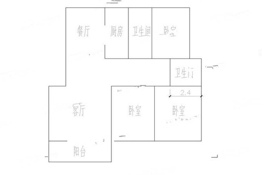 东方锦城3室2厅2卫132㎡户型图