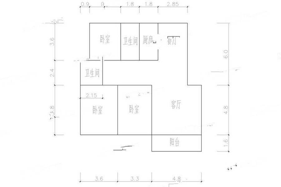 东方锦城3室2厅2卫167㎡户型图