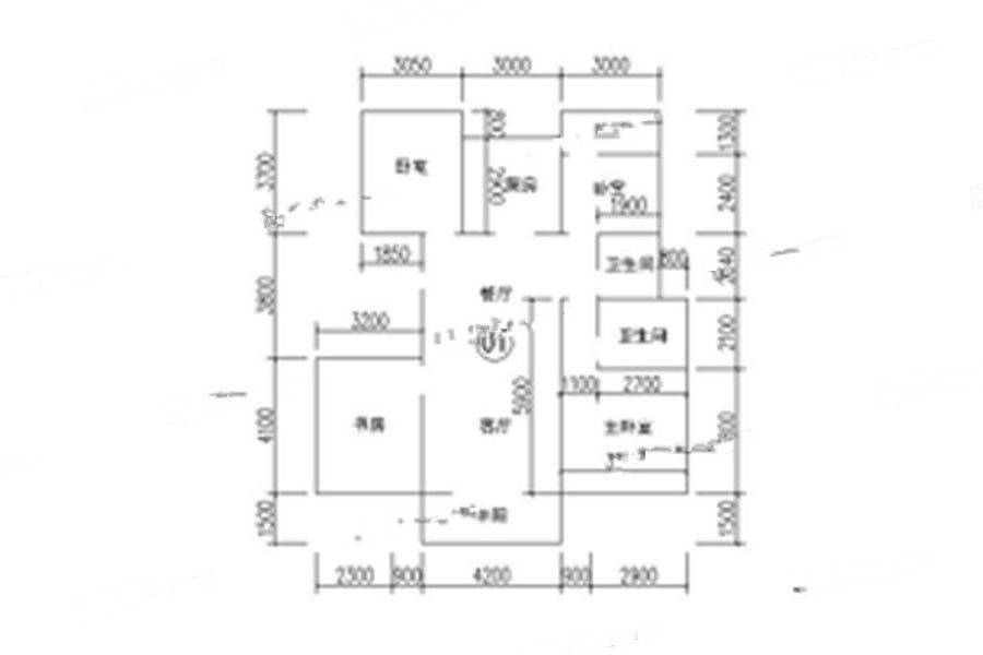 中梁香缇公馆4室2厅2卫152㎡户型图