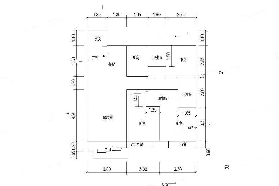 江山御(香悦四季)3室2厅2卫116㎡户型图