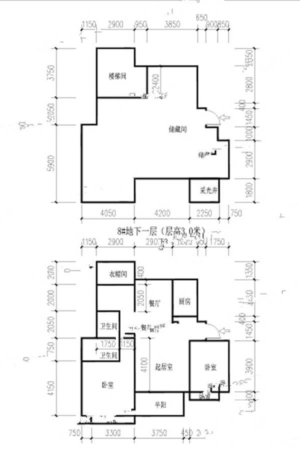 鼓楼紫云府4室2厅2卫230㎡户型图