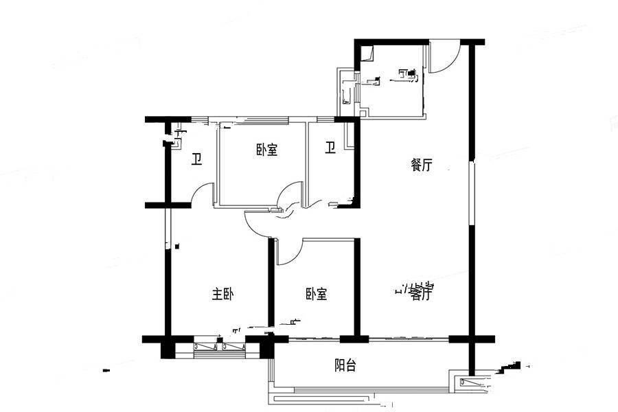 邳州碧桂园3室2厅2卫119㎡户型图