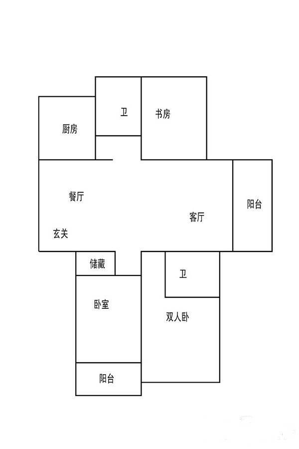 国泰菁华逸景3室2厅2卫143.7㎡户型图