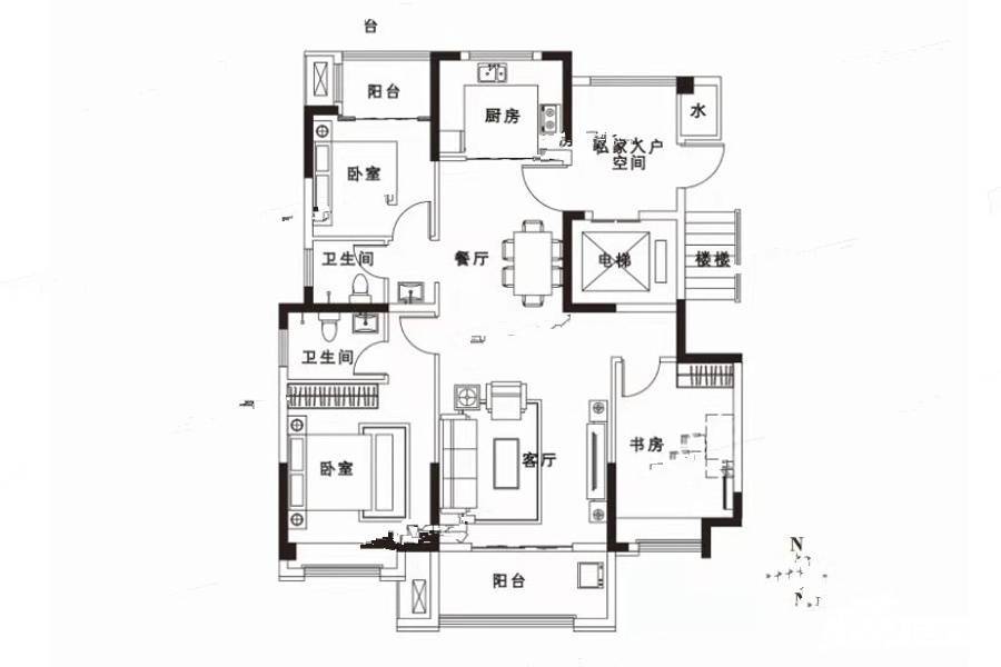 春秋九里府
                                                            3房2厅2卫
