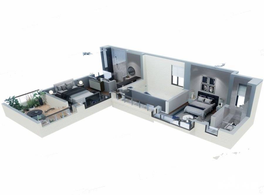 海南臻园3室2厅4卫110㎡户型图