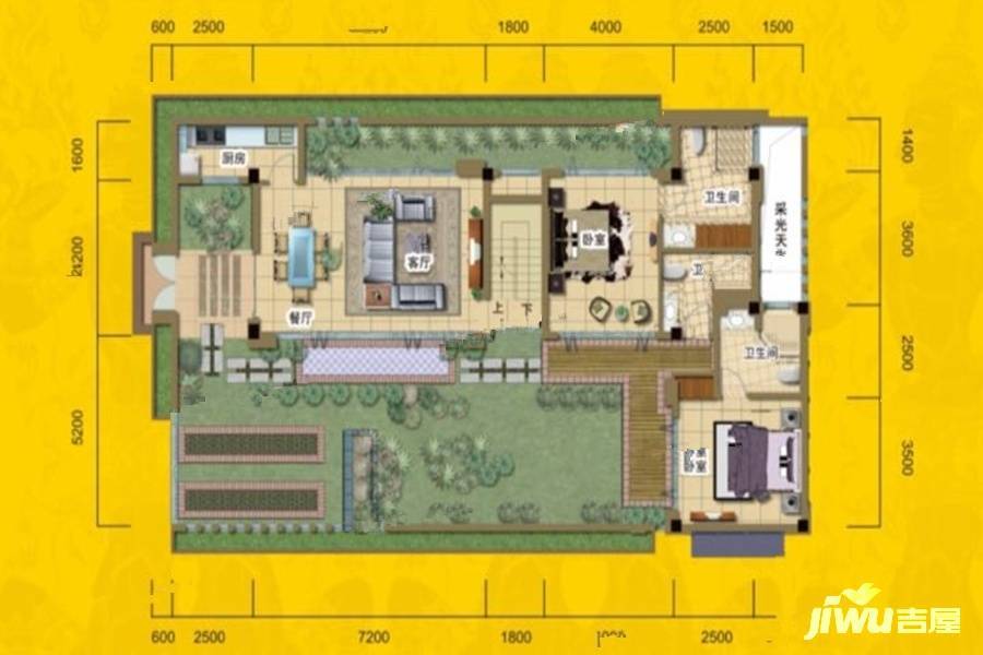 高龙湾1号4室3厅5卫221.5㎡户型图