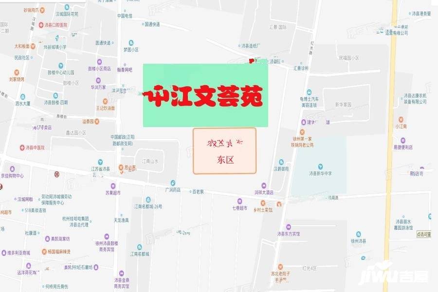 中江文荟苑位置交通图
