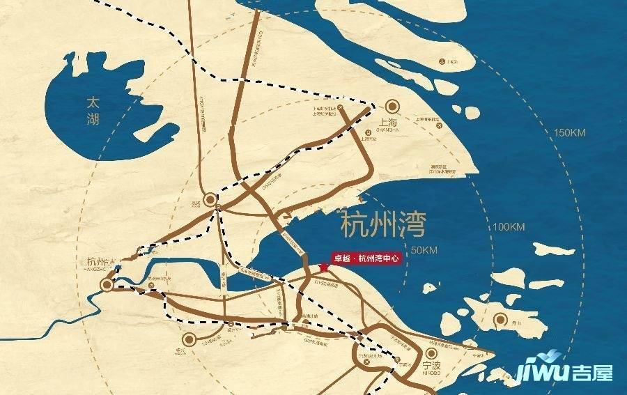 卓越杭州湾中心位置交通图图片