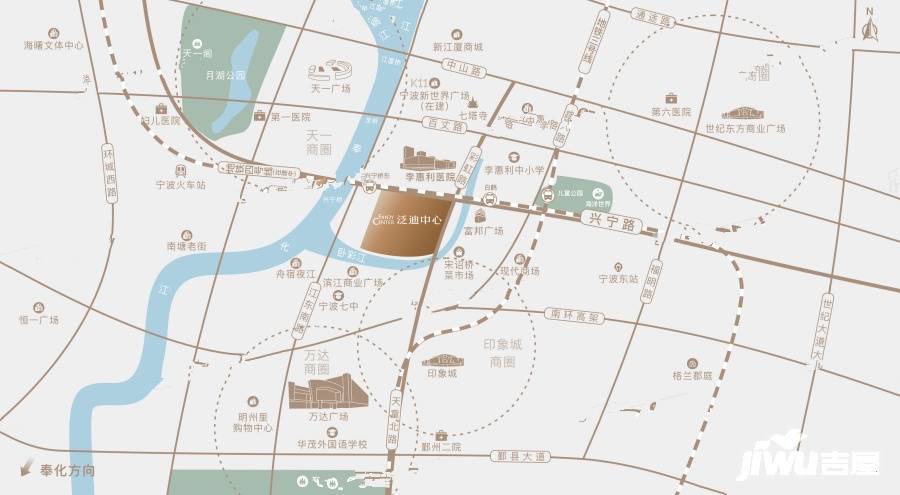 泛迪中心位置交通图