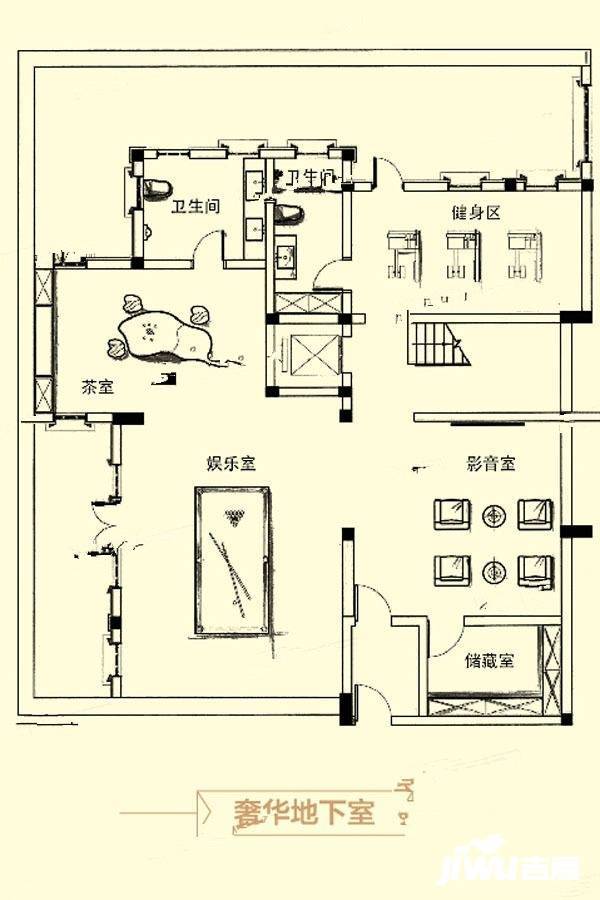 中城桃庄8室2厅5卫377.4㎡户型图