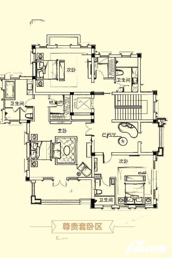 中城桃庄8室2厅5卫377.4㎡户型图