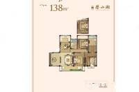 奥园誉山湖3室2厅2卫138㎡户型图