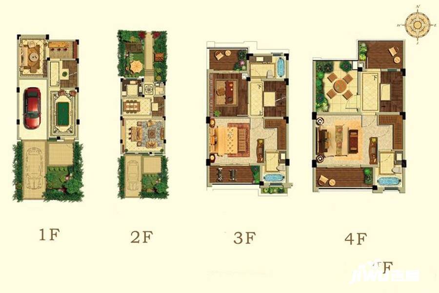 V7十里澜山4室3厅3卫210㎡户型图